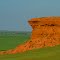 Sandstone cliff, Washita River valley, near Chickasha, Ok.