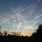 Sunset & Vapor Trails Over Hull Street