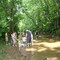 Looking for crayfish in the creek