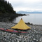 Looking northwest up Lynn Canal and across Berners Bay from my campsite at Point Bridget