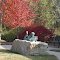 Statue in front of Mulvane Public Library
