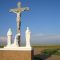 resurrection group, wheat farm in background, Victoria, KS