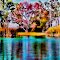 Autumn at Village Lakes/ an Abstract