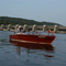 Classic Chris Craft waiting for lock on the Ohio River, Blaine Koehler in his 1957 Chris Craft Continental 20'.