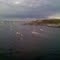 Castle Hill, taken from the masthead of Orbit, NYYC Swan 42, USA 17