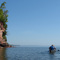Jacobsville Sandstone cliffs on Keweenaw Bay