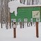 Trailhead sign on Boundary Road for Pilgrim River Watershed Project trail