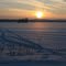 Sun Setting Over the Frozen Mississippi
