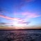 View of Niagara River at sunset by Beaver Island