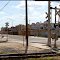 Railway crossing at Lometa, Texas.