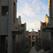 Walkway between Bobcat Village buildings