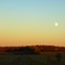 Moon over field