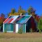 Colorful barn north of Kaleva Michigan
