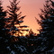 winter sunset big falls