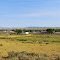 Lookin northerly into the town of Medicine Bow, Wyoming, from the side of Medicine Bow-McFadden Rd. (Carbon County Rd. 1).