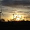 Sunrise at the wind farm