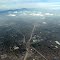 Over Buena Park, approaching Los Angeles, California