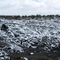Lava flow after a spring snow storm