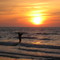 Fishing on the beach