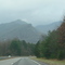 Rock Quarry has displayed the rock that makes this mountain as seen from the road that by-passes Sylva, NC, USA on a rainy December day