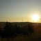 sunset over turbines