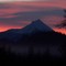 Mt McLoughlin at sunrise view from Derby, OR