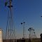 line of windmills you can see from US36, Brown County Agricultural Museum, Hiawatha, KS