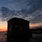 Water intake control of Hardy Dam at sunrise