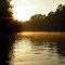 Sunrise and morning mist on the Eno
