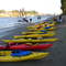 Sand Island Marine Park.  Kyaking is a popular group activity on the Columbia.