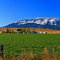 The Red Barn of the Wallowas. Mt Howard, Boneville, and Chief Joseph Mt in the Background