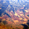Farmland from 35,000' looking SW over the Colorado Plateau.  The green valleys are Canyons of the Ancients Nat. Mon.