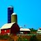 Two Silos Farm One is Harvestore® Silo