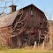 Old red barn with lots of character