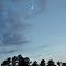VIRGINIA: GLOUCESTER COUNTY: moon over trees at Ark Fire Lookout Tower