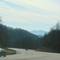 Cowee Mountain road into Franklin, NC, USA