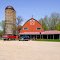 Country Barn with Silos