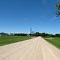 Looking Northwest down River Road between the Shell Rock River and Glenville