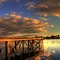 Jetty on Sunset Fire