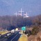 Cross and American Flag Closeup