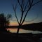 Paint Creek Reservoir after sunset