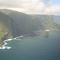 The North Cliffs of Molokai (The large rock in the right of the picture is the rock filmed in Jurassic Park)