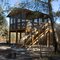 One of five screened camping shelters at the Dowling Park river camp