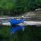 Canoe on top of island