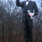 Tall statue of Abe Lincoln