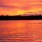 Blazing Sunset - Western Basin Island Lake Reservoir
