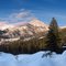 A winter evening southwest of Ross Peak, Bridger Mountains