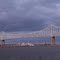 Commodore Barry Bridge from Raccoon Island