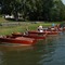 Classic boats beached along the Allegheny River in Freeport, PA.