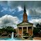 The Second Baptist Church along Woodway Drive. This is an in-camera three image panorama.